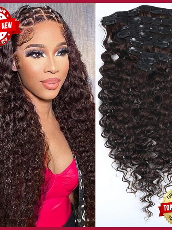 20 Inch Brazilian Remy Human Hair Clip In Extensions 120g 8 Piece Set main image 6